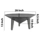 Venus 28 Inch Coffee Table with 3 Tapered Splayed Legs Gray Mango Wood by The Urban Port UPT-317656