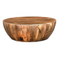 Arthur Mango Wood Coffee Table In Round Shape, Dark Brown The Urban Port