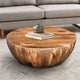 Arthur Mango Wood Coffee Table In Round Shape Dark Brown The Urban Port UPT-32180