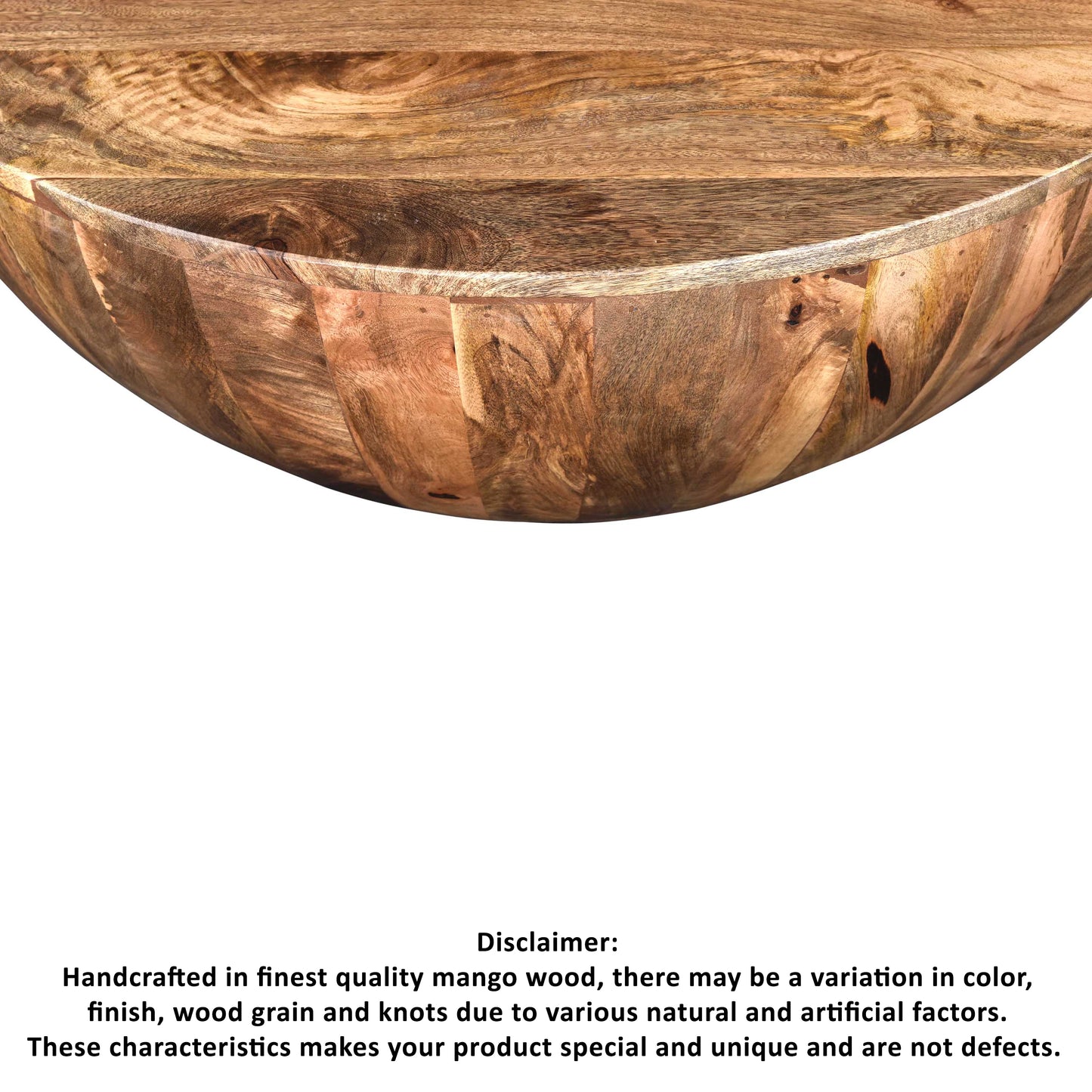 Arthur Mango Wood Coffee Table In Round Shape, Dark Brown The Urban Port