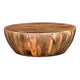 Arthur Mango Wood Coffee Table In Round Shape Dark Brown The Urban Port UPT-32180