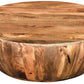 Arthur Mango Wood Coffee Table In Round Shape, Dark Brown The Urban Port