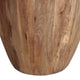 Arthur Hand carved Cylindrical Shape Round Mango Wood Distressed Wooden Side End Table Brown By The Urban Port UPT-32183
