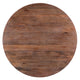 Arthur Handcarved 48 Inch Drum Shape Round Top Mango Wood Distressed Wooden Coffee Table, Brown By The Urban Port