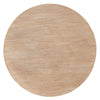 Milan Coffee Table, 32 Inch Round Top, Mango Wood with Sandblasted Natural Brown, Open Sled Base By The Urban Port