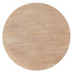 Milan Coffee Table, 32 Inch Round Top, Mango Wood with Sandblasted Natural Brown, Open Sled Base By The Urban Port