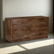 Tao 6 Drawers Dresser Mango Wood Walnut Finish 60’’ By The Urban Port UPT-326509