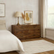 Tao 6 Drawers Dresser, Mango Wood, Walnut Finish, 60" By The Urban Port
