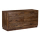 Tao 6 Drawers Dresser Mango Wood Walnut Finish 60’’ By The Urban Port UPT-326509