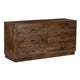 Tao 6 Drawers Dresser, Mango Wood, Walnut Finish, 60" By The Urban Port