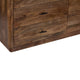 Tao 6 Drawers Dresser, Mango Wood, Walnut Finish, 60" By The Urban Port