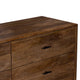 Tao 6 Drawers Dresser, Mango Wood, Walnut Finish, 60" By The Urban Port