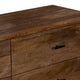 Tao 6 Drawers Dresser, Mango Wood, Walnut Finish, 60" By The Urban Port