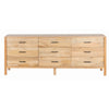 Geti Dresser 9 Drawers 84 Inch Wide Handcrafted Natural Oak White Mango Wood By The Urban Port