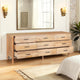 Geti Dresser 9 Drawers, 84 Inch Wide, Handcrafted Natural Oak White Mango Wood By The Urban Port