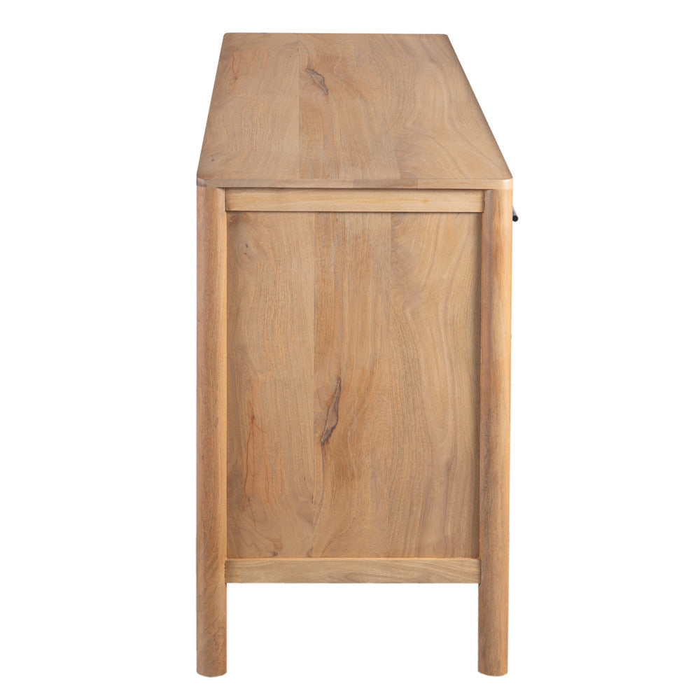 Geti Dresser 9 Drawers 84 Inch Wide Handcrafted Natural Oak White Mango Wood By The Urban Port