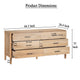 Geti 6 Drawers 66 Inch Wide Dresser Handcrafted Natural Oak White Mango Wood Black Handles By The Urban Port