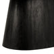 Jano Dining Table 79 Inch Oblong Top with Tapered Pedestal Base Sandblasted Black Mango Wood By The Urban Port UPT-326513
