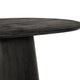 Jano Dining Table 79 Inch Oblong Top with Tapered Pedestal Base Sandblasted Black Mango Wood By The Urban Port UPT-326513