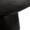 Jano Dining Table 79 Inch Oblong Top with Tapered Pedestal Base Sandblasted Black Mango Wood By The Urban Port UPT-326513