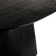 Jano Dining Table 79 Inch Oblong Top with Tapered Pedestal Base Sandblasted Black Mango Wood By The Urban Port UPT-326513