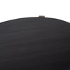 Naufe Coffee Table 41 Inch Round Matte Black Top Brown Cross Panel Legs Mango Wood Frame By The Urban Port UPT-326515