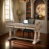 Aurice Writing Desk with Classic Turned Legs 59 Inch Farmhouse Antique Graywash Mango Wood By The Urban Port UPT-326516