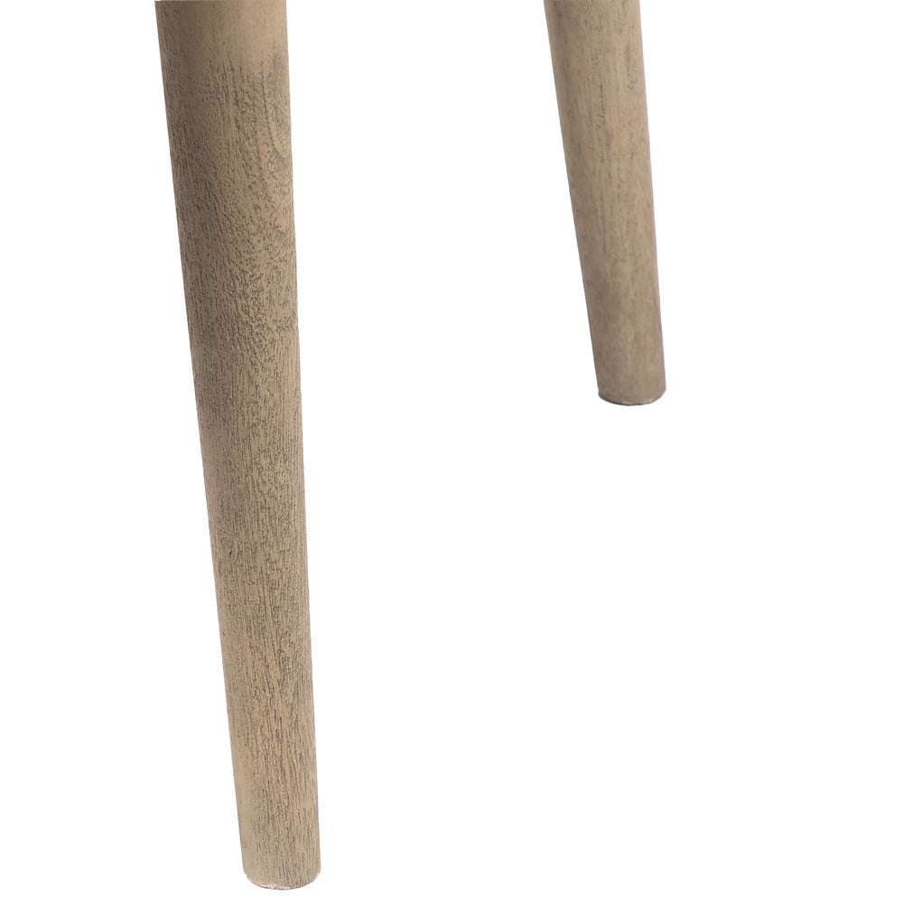 Nali Bedside Nightstand Table 2 Drawers Sandblasted Washed Ash White Mango Wood Brass Knobs By The Urban Port