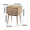 Nali Bedside Nightstand Table 2 Drawers Sandblasted Washed Ash White Mango Wood Brass Knobs By The Urban Port