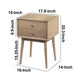 Nali Bedside Nightstand Table 2 Drawers Sandblasted Washed Ash White Mango Wood Brass Knobs By The Urban Port