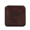 Zyra 18" Side End Table | Sculptural Stacked Design |  Dark Cherry Brown Acacia Wood By The Urban Port
