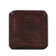 Zyra 18" Side End Table | Sculptural Stacked Design |  Dark Cherry Brown Acacia Wood By The Urban Port