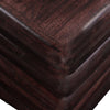 Zyra 18" Side End Table | Sculptural Stacked Design |  Dark Cherry Brown Acacia Wood By The Urban Port