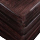 Zyra 18" Side End Table | Sculptural Stacked Design |  Dark Cherry Brown Acacia Wood By The Urban Port