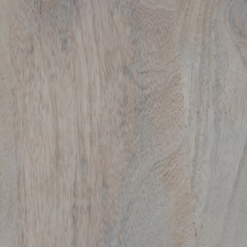 Tia 12 Inch Round Side End Table Turned Pedestal Base Beige Mango Wood in Natural Brown Finish By The Urban Port UPT-326718