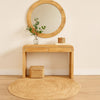 Arlow Console Table | 43" Wide Top | Handcrafted Natural Brown Acacia Wood | Dual Drawer Storage By The Urban Port