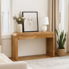 Arlow Console Table | 43" Wide Top | Handcrafted Natural Brown Acacia Wood | Dual Drawer Storage By The Urban Port