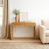 Arlow Console Table | 43" Wide Top | Handcrafted Natural Brown Acacia Wood | Dual Drawer Storage By The Urban Port