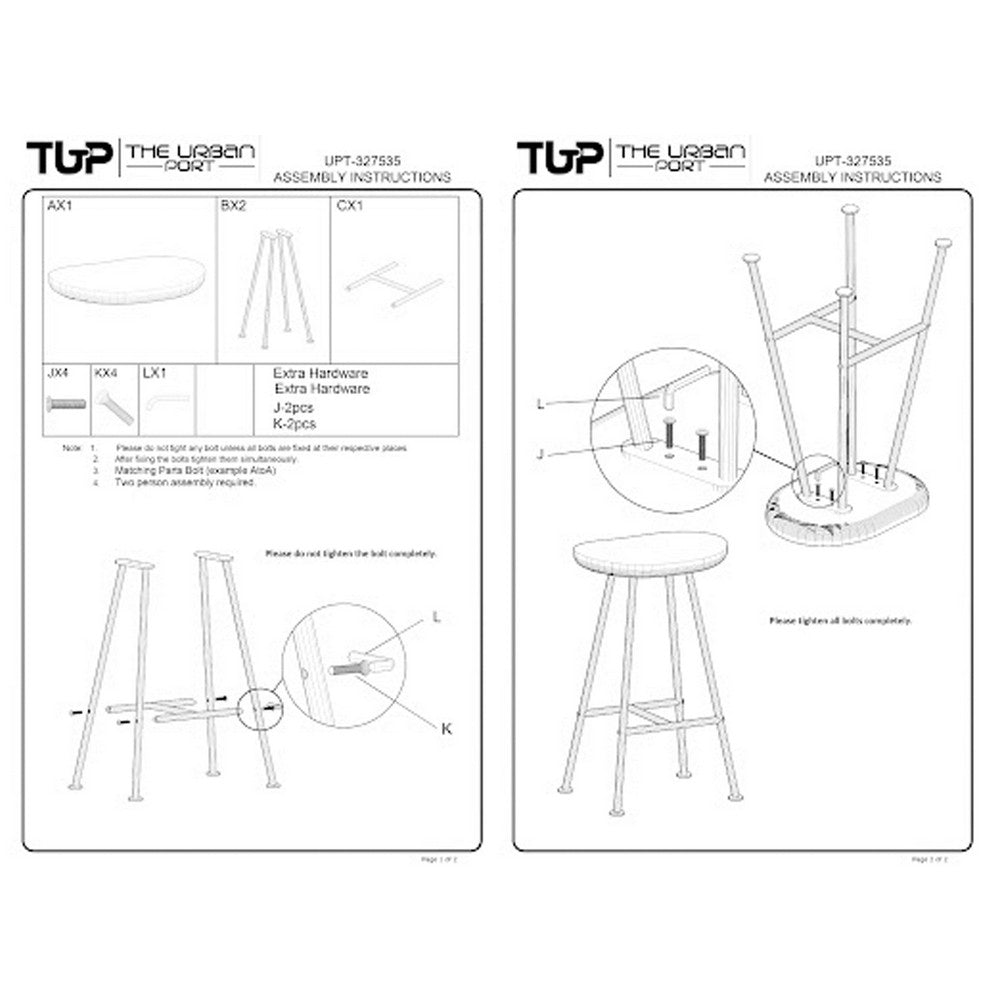 Elira 24" Backless Counter Barstool | Mango Wood Saddle Seat | Black Iron Legs | Gold Footrest By The Urban Port