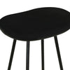 Elira 24" Backless Counter Barstool | Mango Wood Saddle Seat | Black Iron Legs | Gold Footrest By The Urban Port