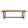 Marlon 48" Coffee Table | Handmade Aluminum Cast Black Frame | Natural Brown Solid Mango Wood Top By The Urban Port