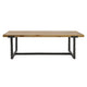 Marlon 48" Coffee Table | Handmade Aluminum Cast Black Frame | Natural Brown Solid Mango Wood Top By The Urban Port