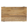 Marlon 48" Coffee Table | Handmade Aluminum Cast Black Frame | Natural Brown Solid Mango Wood Top By The Urban Port