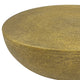 Antique Brass Coffee Table 36 Inch Round Bowl Base with Hand Etched Texture By The Urban Port UPT-327663