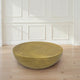 Antique Brass Coffee Table 36 Inch Round Bowl Base with Hand Etched Texture By The Urban Port UPT-327663