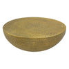 Antique Brass Coffee Table 36 Inch Round Bowl Base with Hand Etched Texture By The Urban Port UPT-327663
