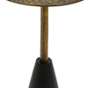 Zavra 21.5" Side End Drink Table | Aluminum Cast Craftmanship I Antique Brass with Crocodile Pattern By The Urban Port