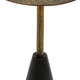 Zavra 21.5" Side End Drink Table | Aluminum Cast Craftmanship I Antique Brass with Crocodile Pattern By The Urban Port