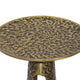 Arvyn 24’’ Side End Drink Table | Aluminum Cast Craftmanship I Antique Brass | Embossed Textured Finish By The Urban Port UPT-327668