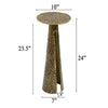 Arvyn 24’’ Side End Drink Table | Aluminum Cast Craftmanship I Antique Brass | Embossed Textured Finish By The Urban Port UPT-327668